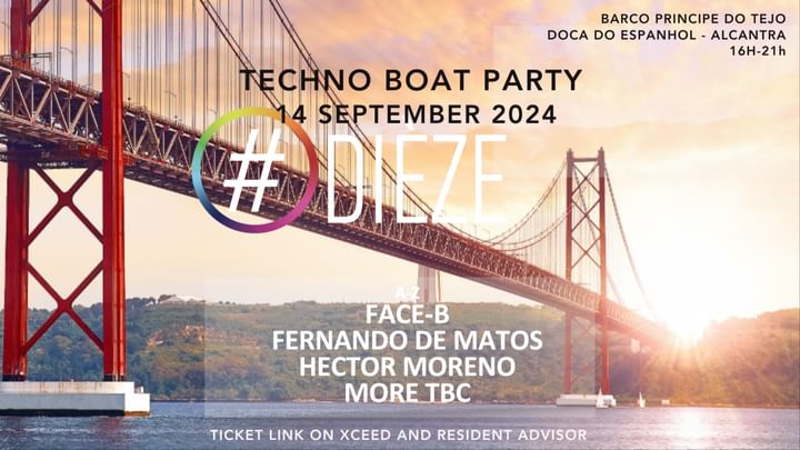 Cover for event: Techno boat Party by Dièze Principe do Tejo 