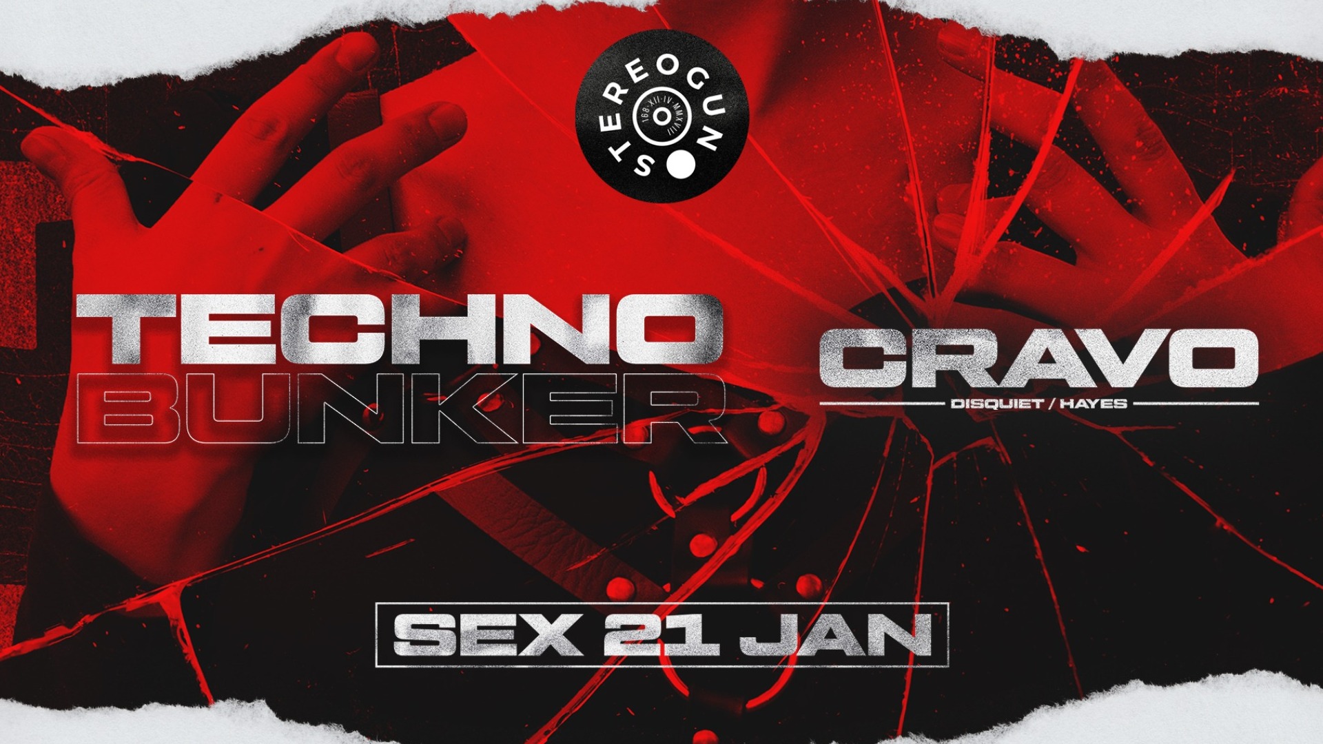 TECHNO BUNKER - Cravo (Disquiet / Hayes) @ Stereogun, Leiria image