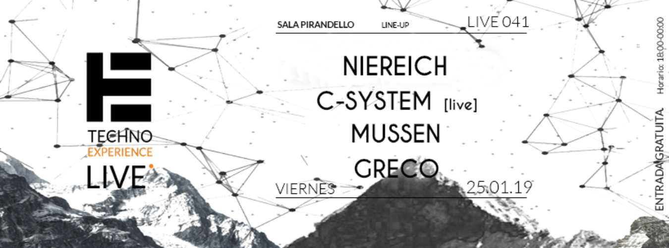 Techno Experience Live 041 - Niereich | C-System | Mussen | Greco image