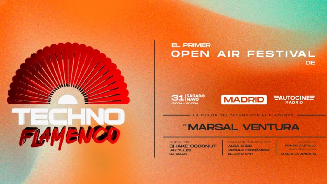 Capa do evento TECHNO FLAMENCO EN AUTOCINE MADRID | 31 MAYO