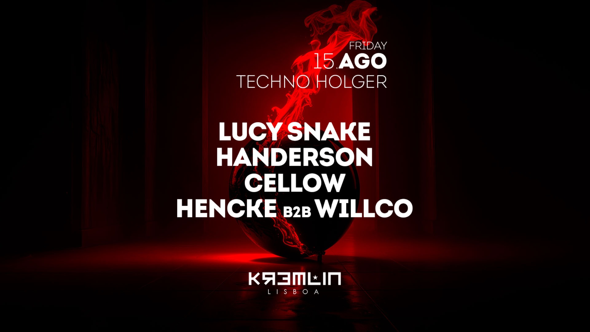 Techno Holger: Lucy Snake, Handerson, Cellow, Hencke b2b Willco image