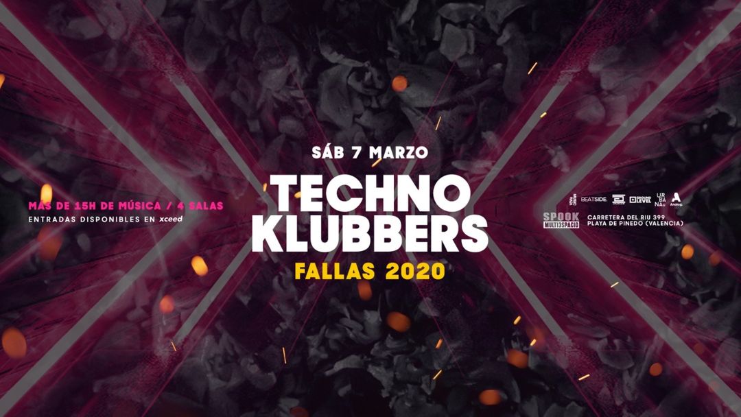 Copertina evento Techno Klubbers Fallas 2020 - Steve Lawler, Roberto Capuano & Gonçalo