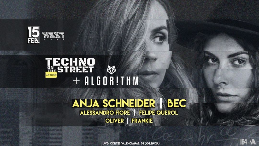 TECHNO ON THE STREET & ALGORITHM pres. ANJA SCHNEIDER | BEC event cover