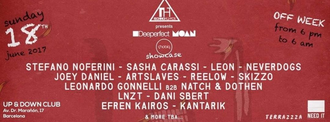Copertina evento TechnoHumos pres. #OffWeek with Moan Recordings, Phobiq & Deeperfect