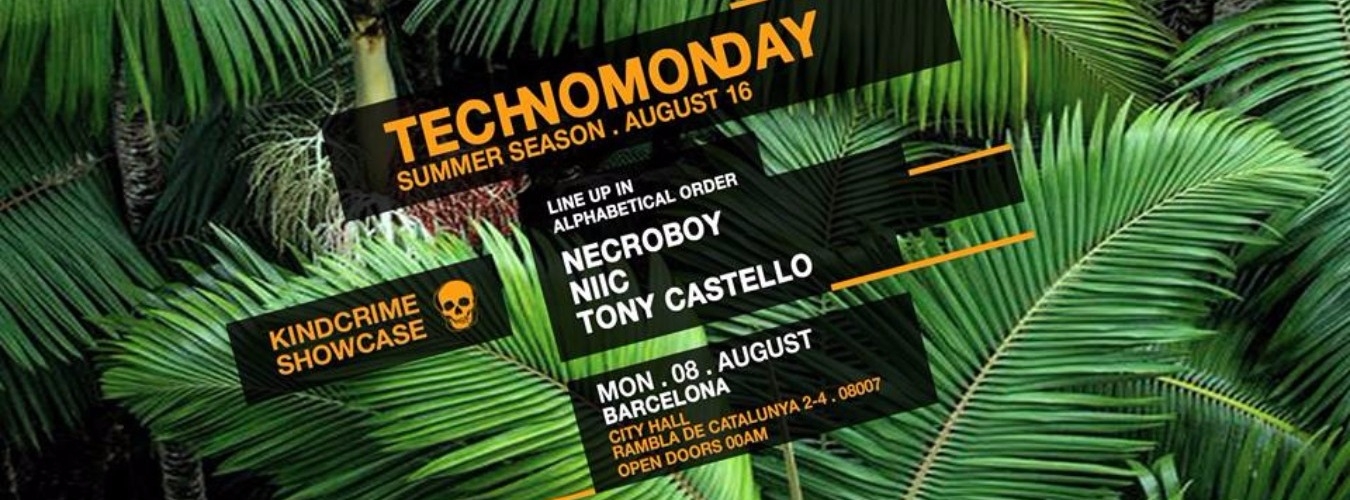 TechnoMonday Summer Season | Kindcrime Showcase image