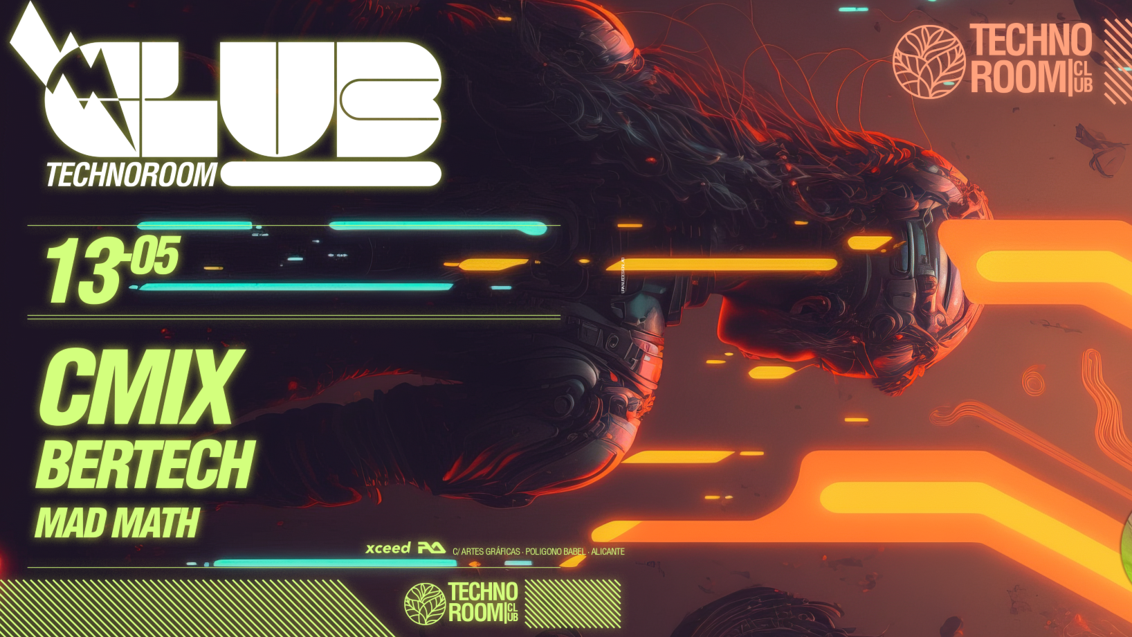 TECHNOROOM CLUB w/ CMIX + BERTECH + MAD MATH image