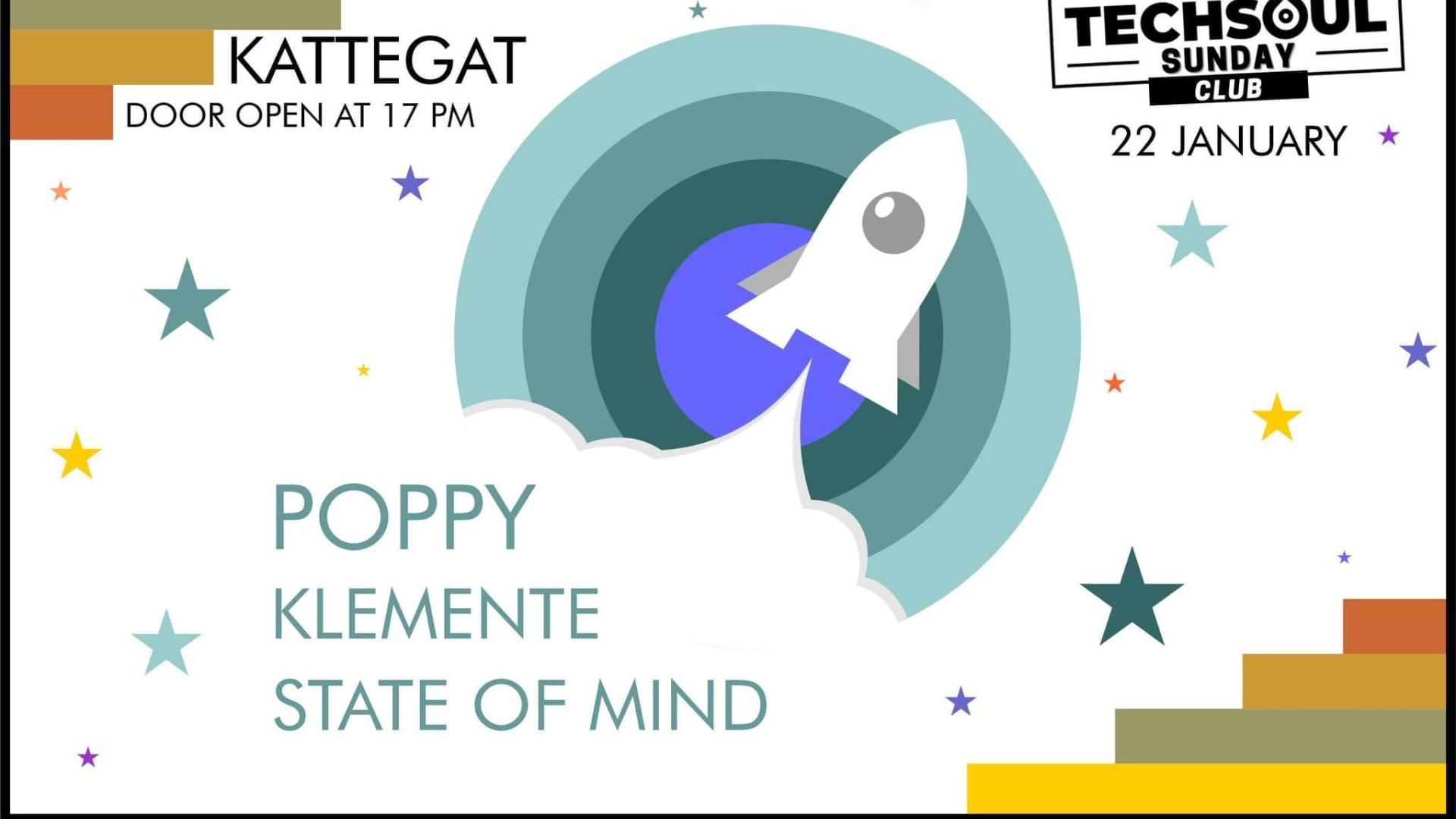 Techsoul Sunday Club W/  Poppy x Klemente x State of Mind image
