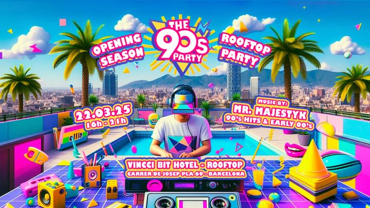 Cover for event: The 90s Party pres: 90's Rooftop Opening Party