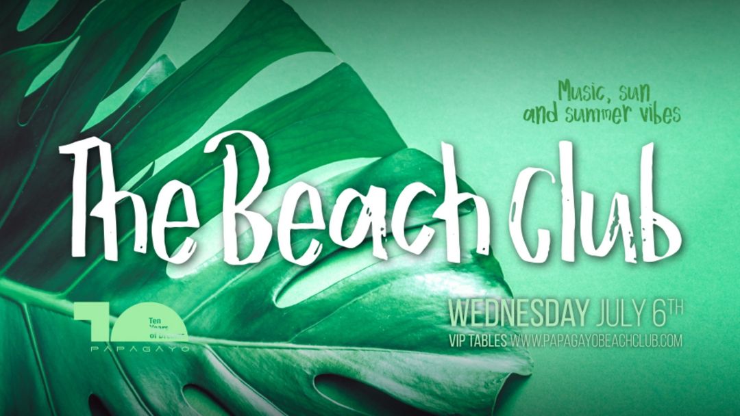 Cartel del evento The Beach Club