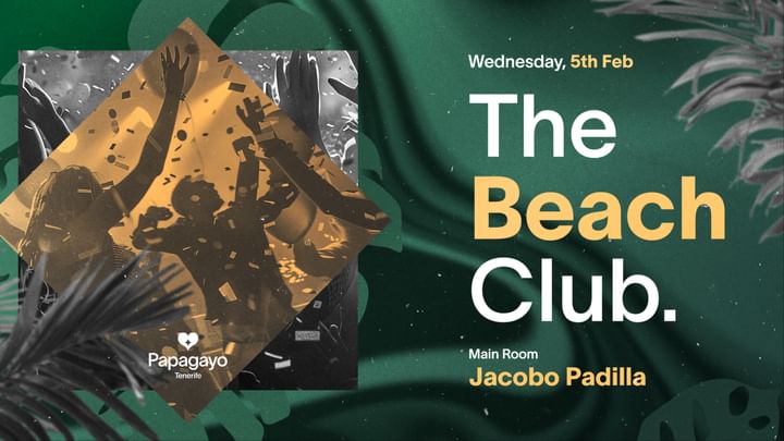 Cover for event: The Beach Club · Wed. 5th February