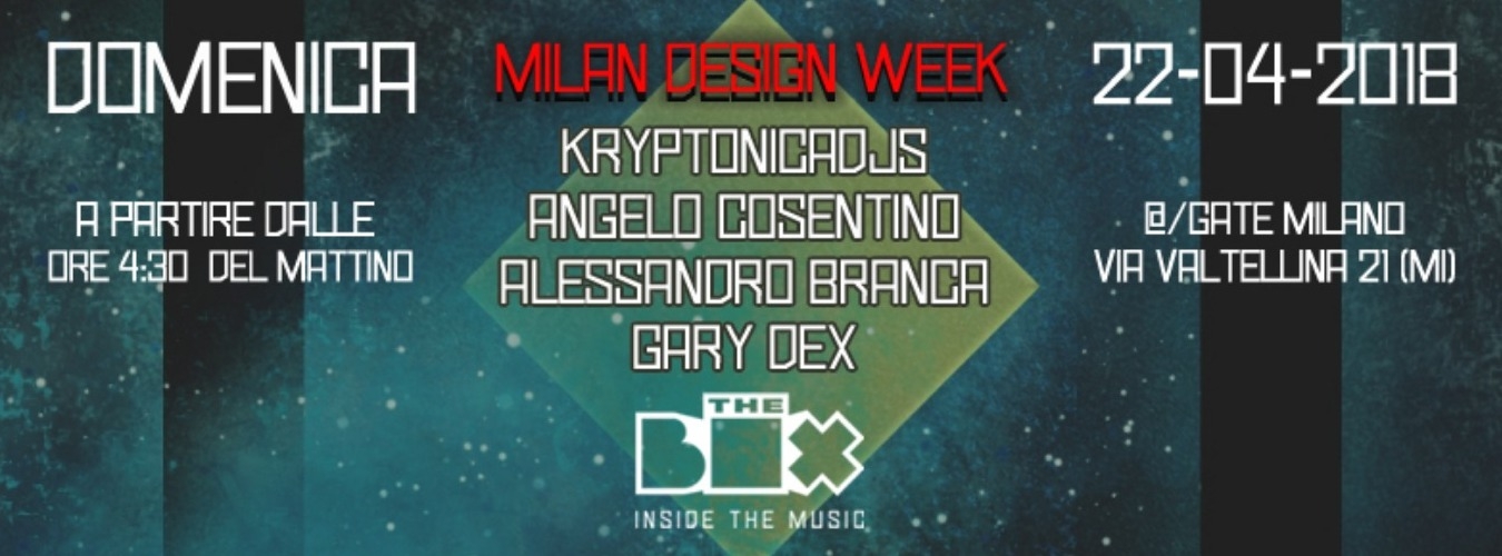The BOX in AFTER MILAN Design WEEK 22/04 from 4:30 till late image