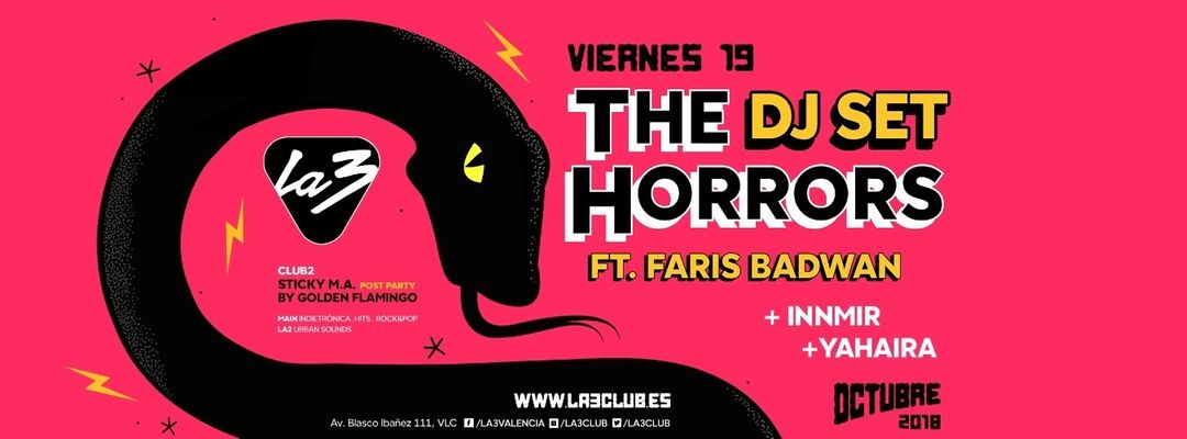 Cartel del evento THE HORRORS dj set // Club 2 Golden Flamingo