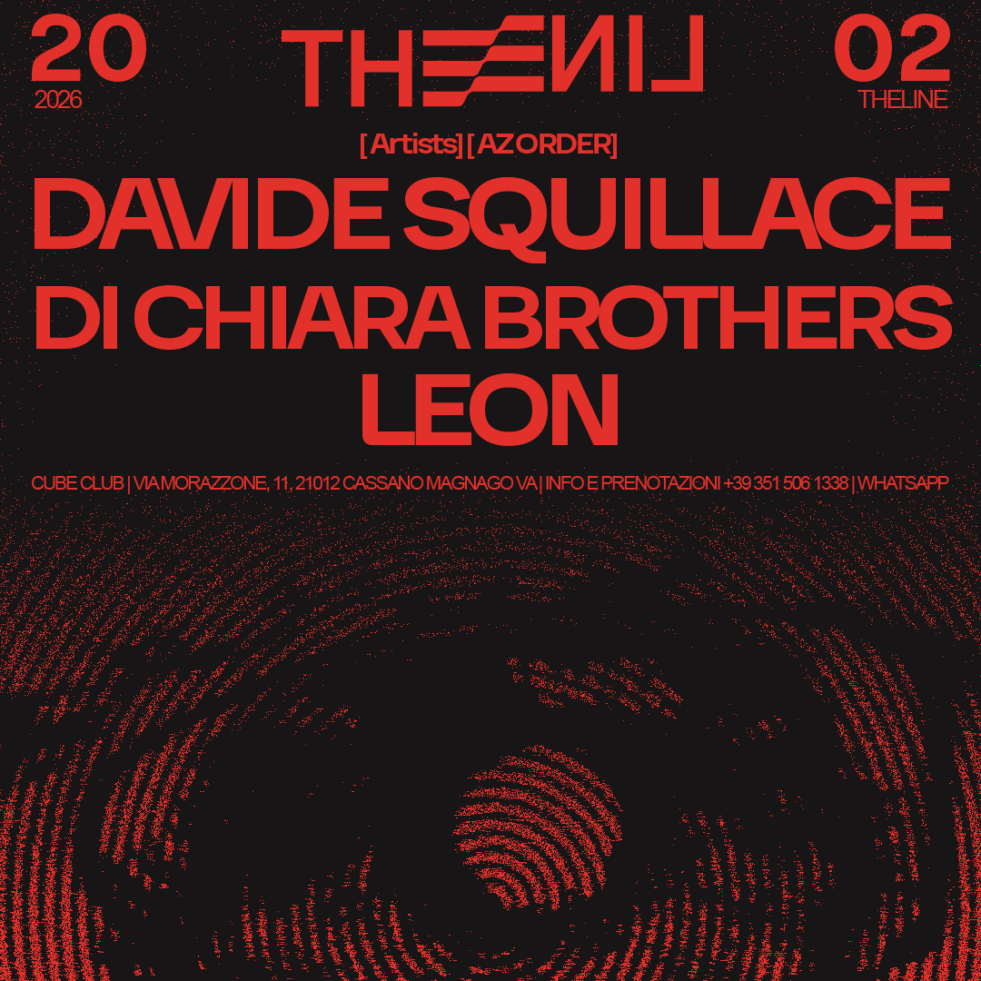 THE LINE w/ Leon B2B Davide Squillace | Fri. 20/02 | Cube Club image