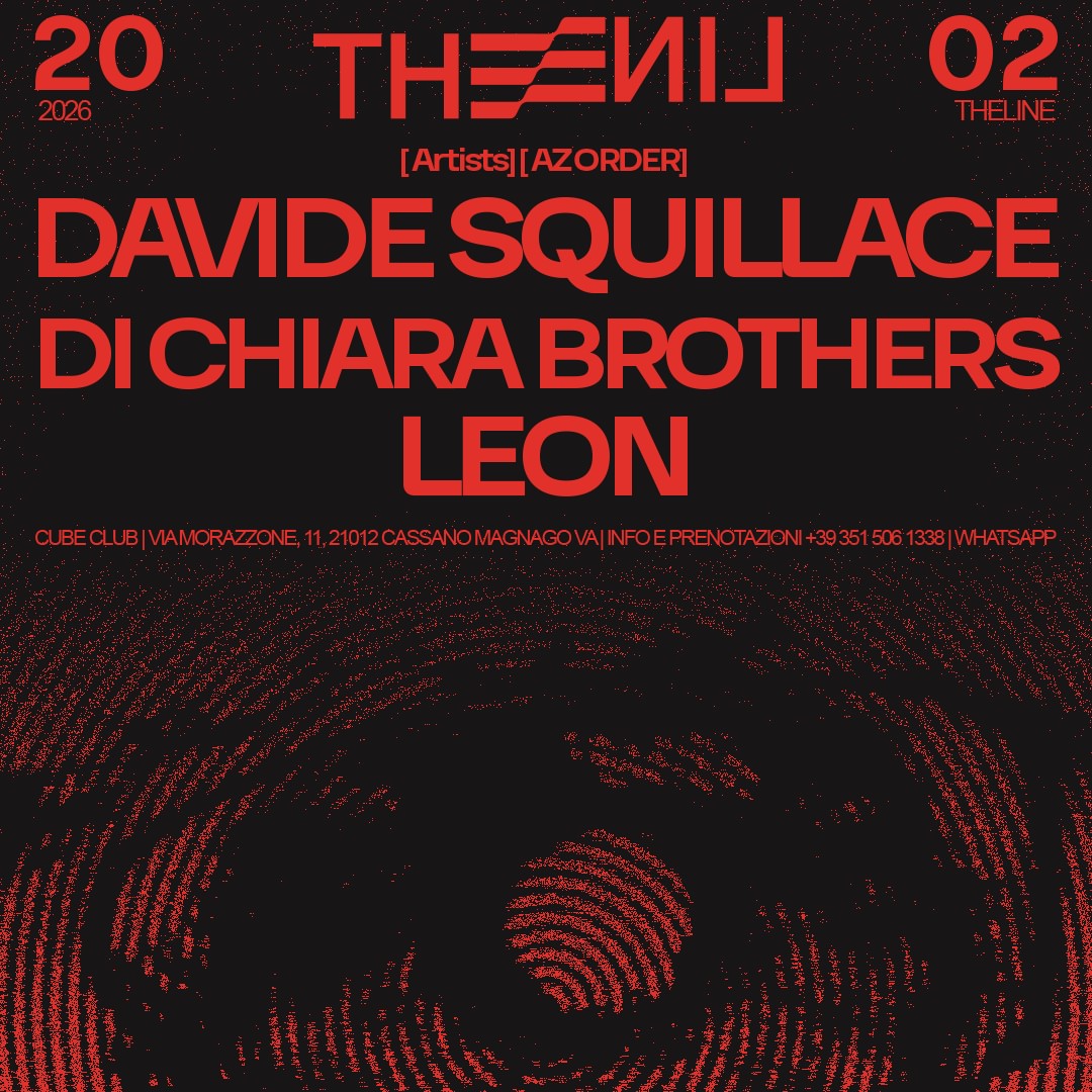 THE LINE w/ Leon B2B Davide Squillace | Fri. 20/02 | Cube Club