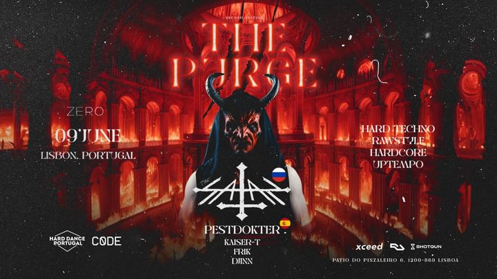 Cover for event: THE PURGE ll - C0DE & HARDDANCEPORTUGAL | HARDTECHNO & HARDCORE FEAST