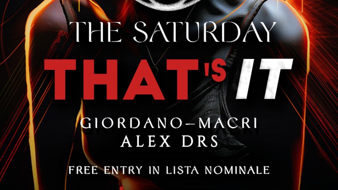 Cartel del evento The Saturday - THAT'S IT