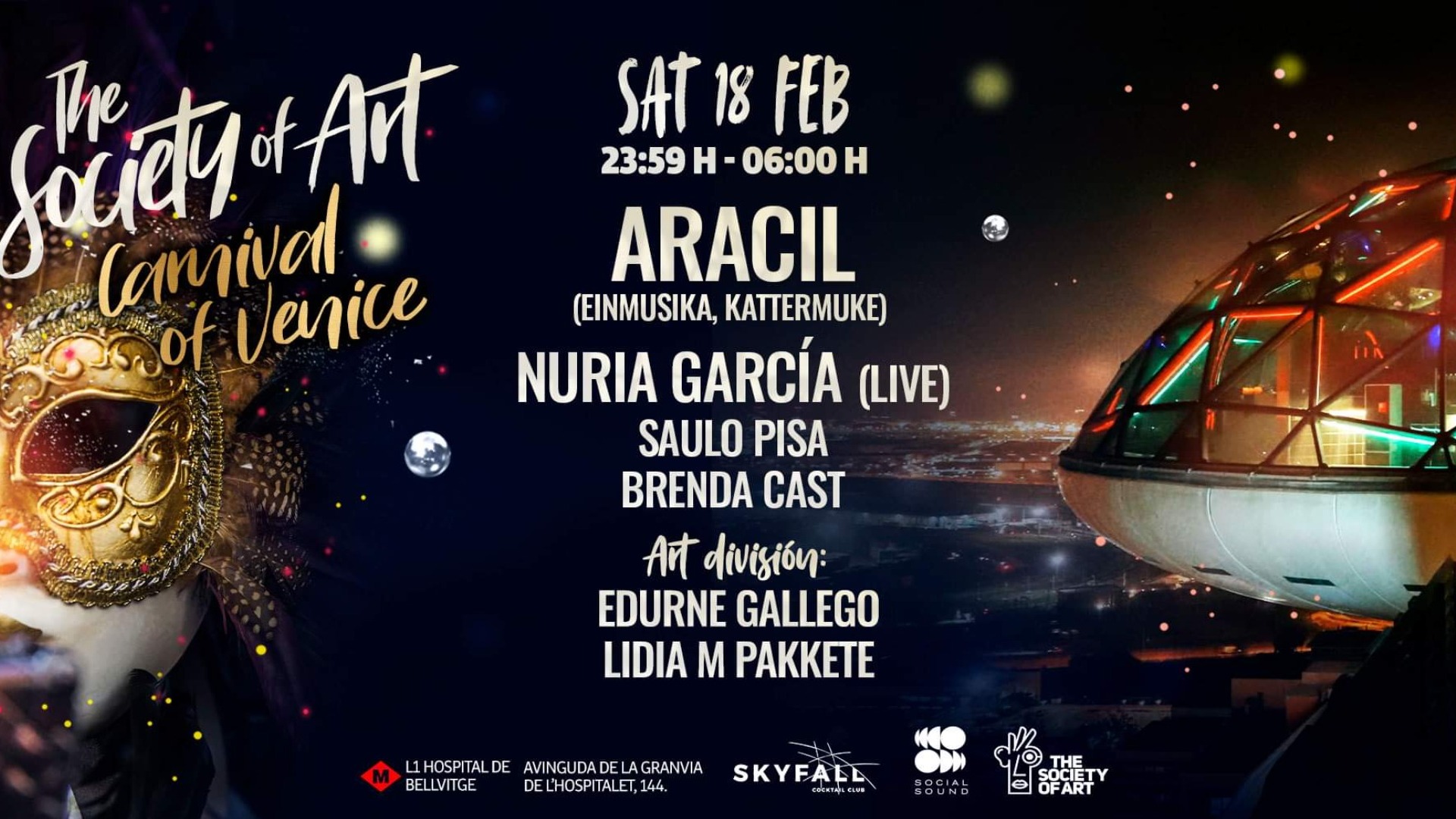 The Society of Art Covered Rooftop 360* View - Canival of Venice image