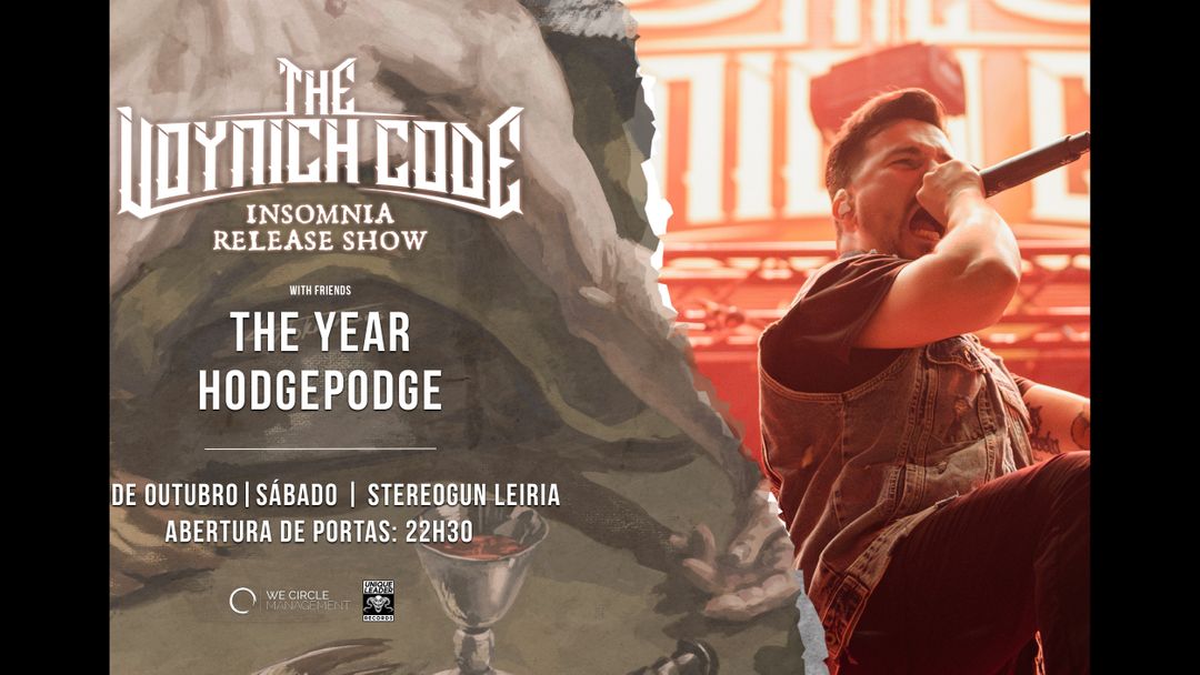 The Voynich Code + The Year + Hodgepodge :: Stereogun, Leiria event cover