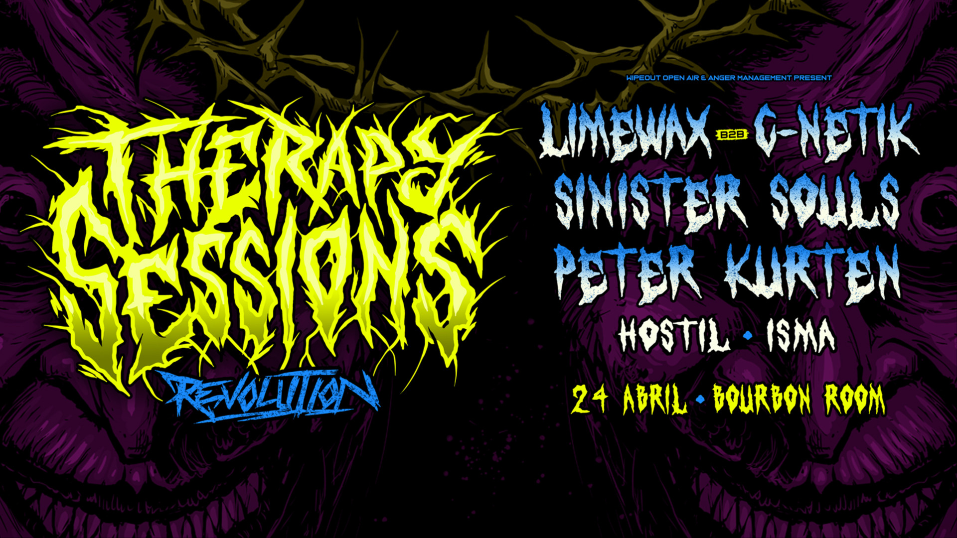 Therapy Sessions Revolution c/ Limewax + Sinister Souls + Peter Kurten :: Bourbon Room image