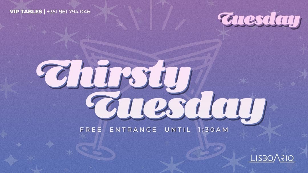Thirsty Tuesday - Free entrance until 1:30am image
