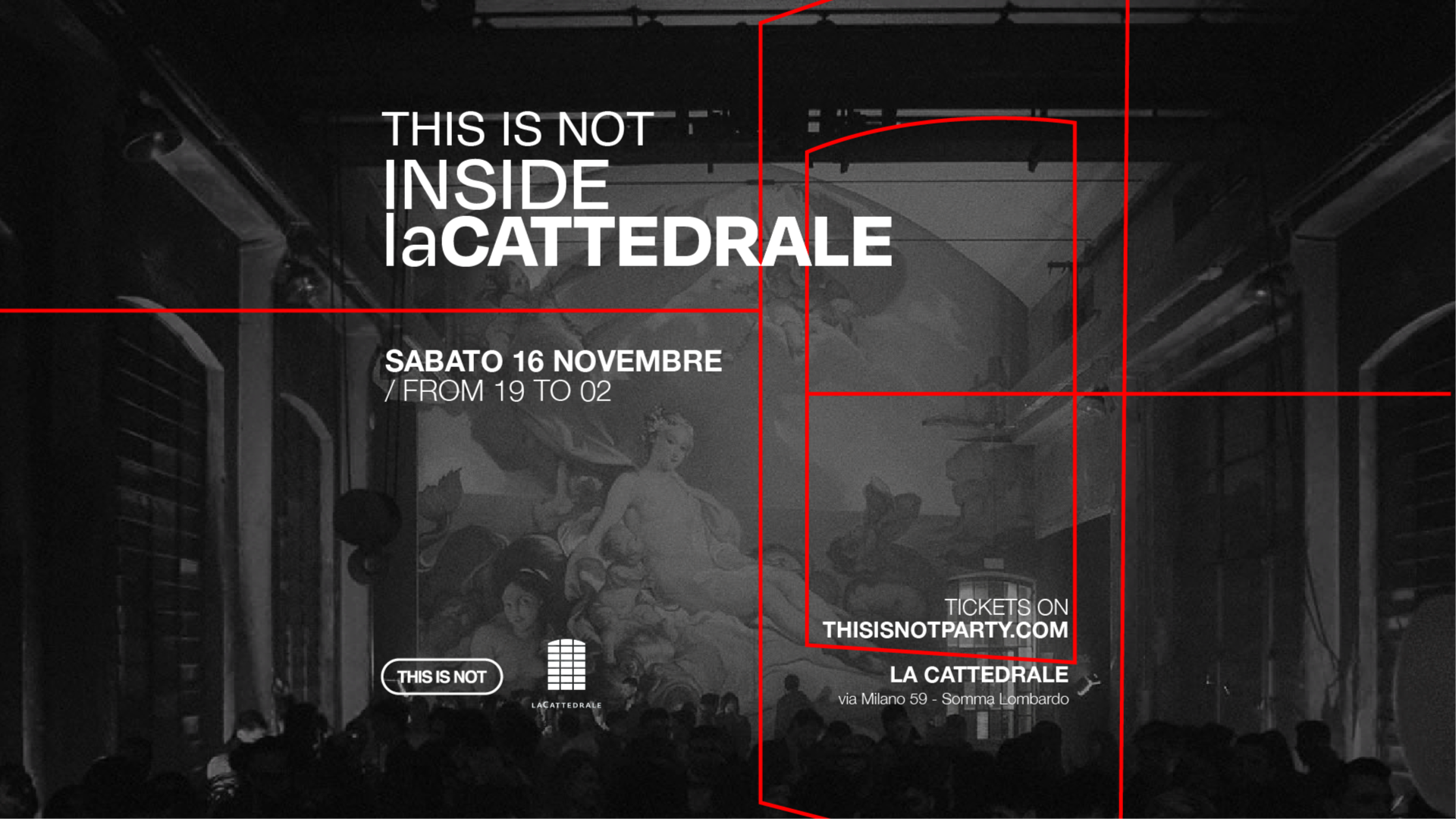 THIS IS NOT INSIDE LACATTEDRALE invites SKORPIOKLUB image