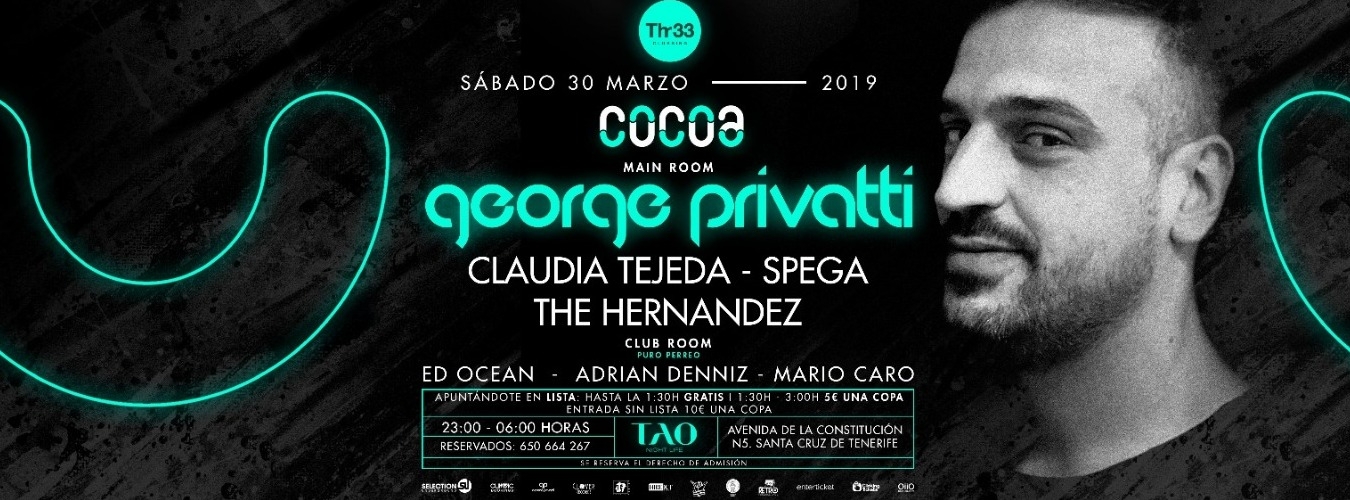 Thr33 presenta : COCOA w/George Privatti image