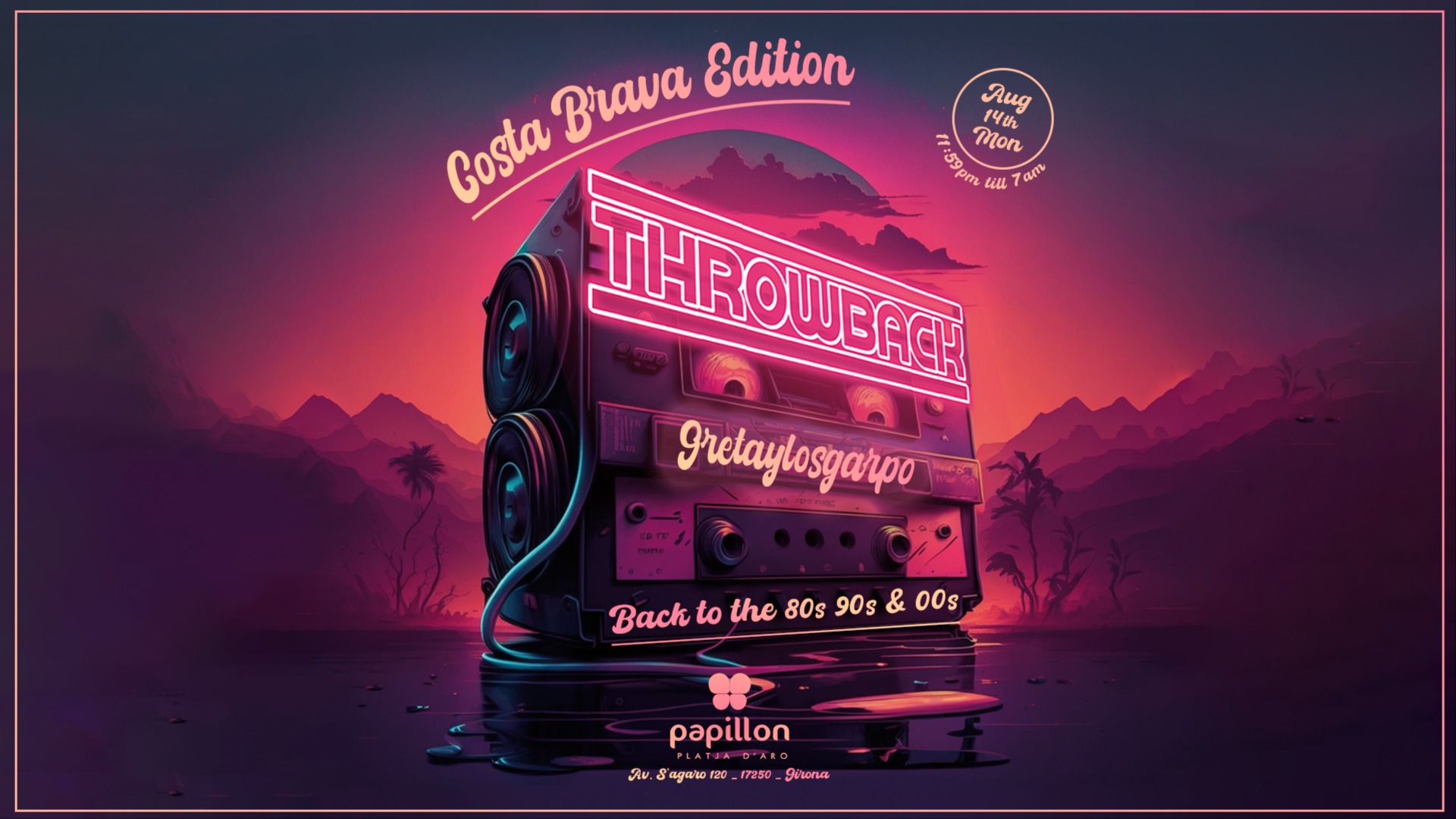 Throwback COSTA BRAVA EDITION pres: Back to 80',90,00' image