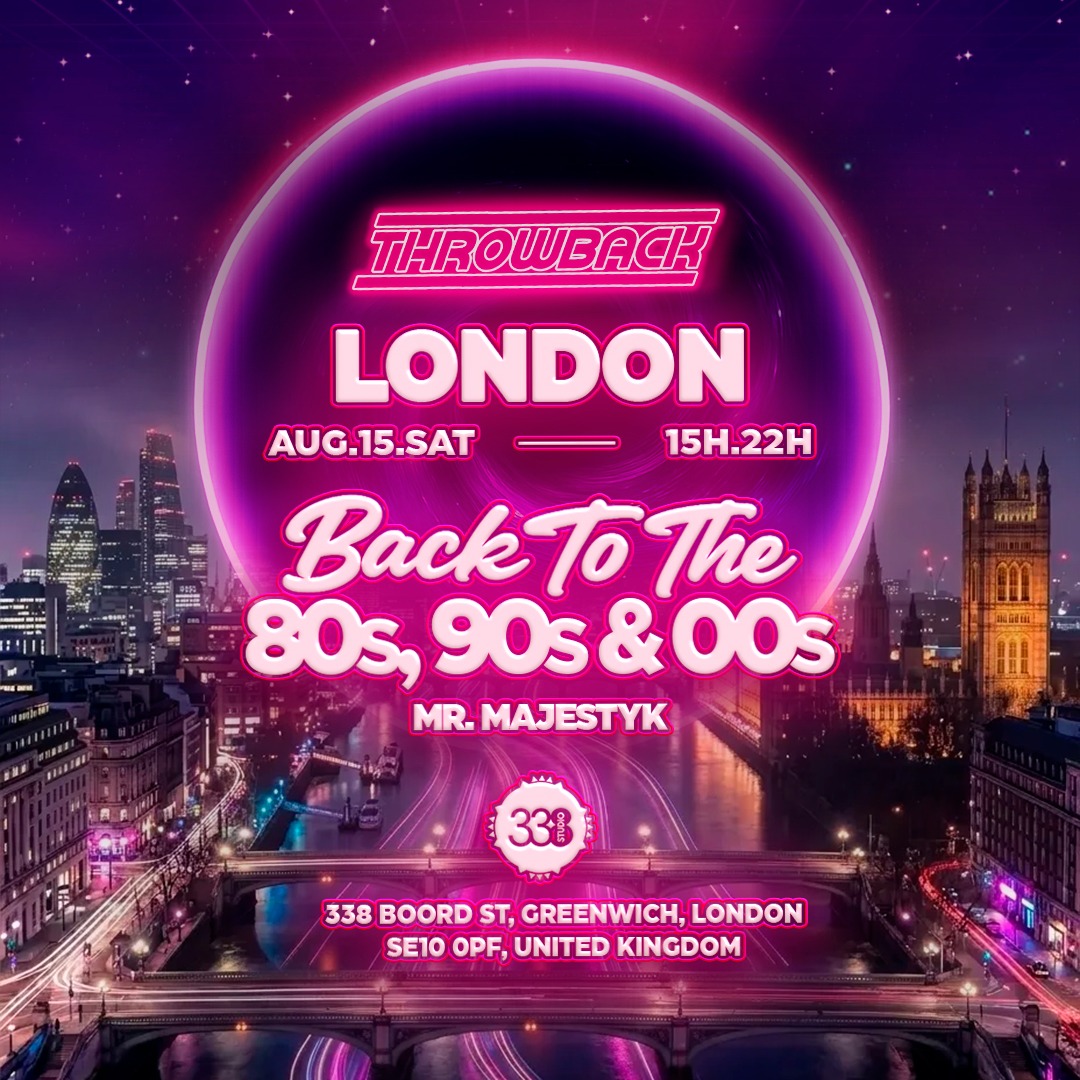 Throwback LONDON Studio338 - Back to 80s, 90s & 00s image
