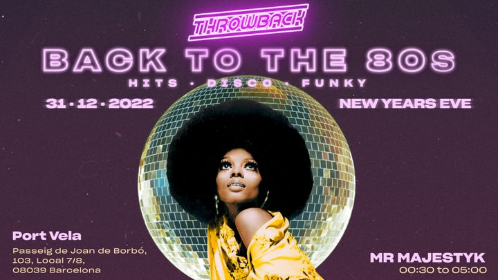 Cover for event: Throwback NYE - Back to 80'- Hits, Disco & Funky