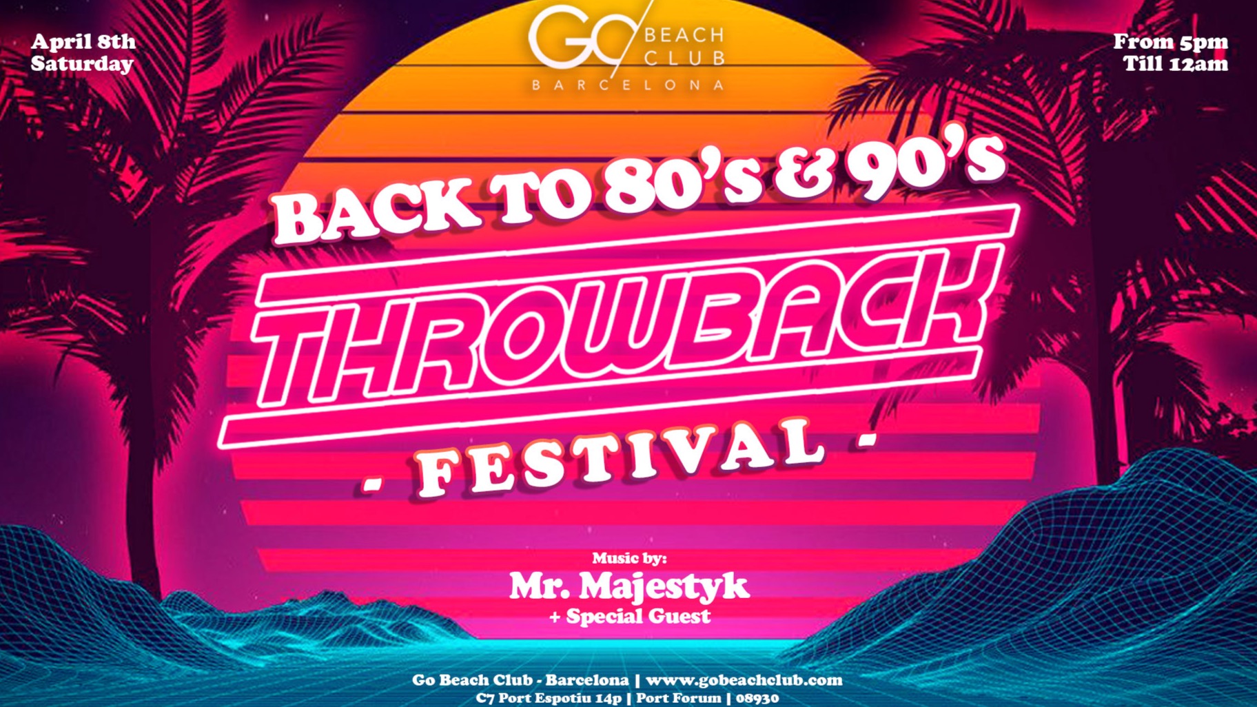 Throwback pres: Back to 90'& 80' Pool Party Festival at Go Beach at GO  Beach Club Barcelona | Tickets & Guest Lists