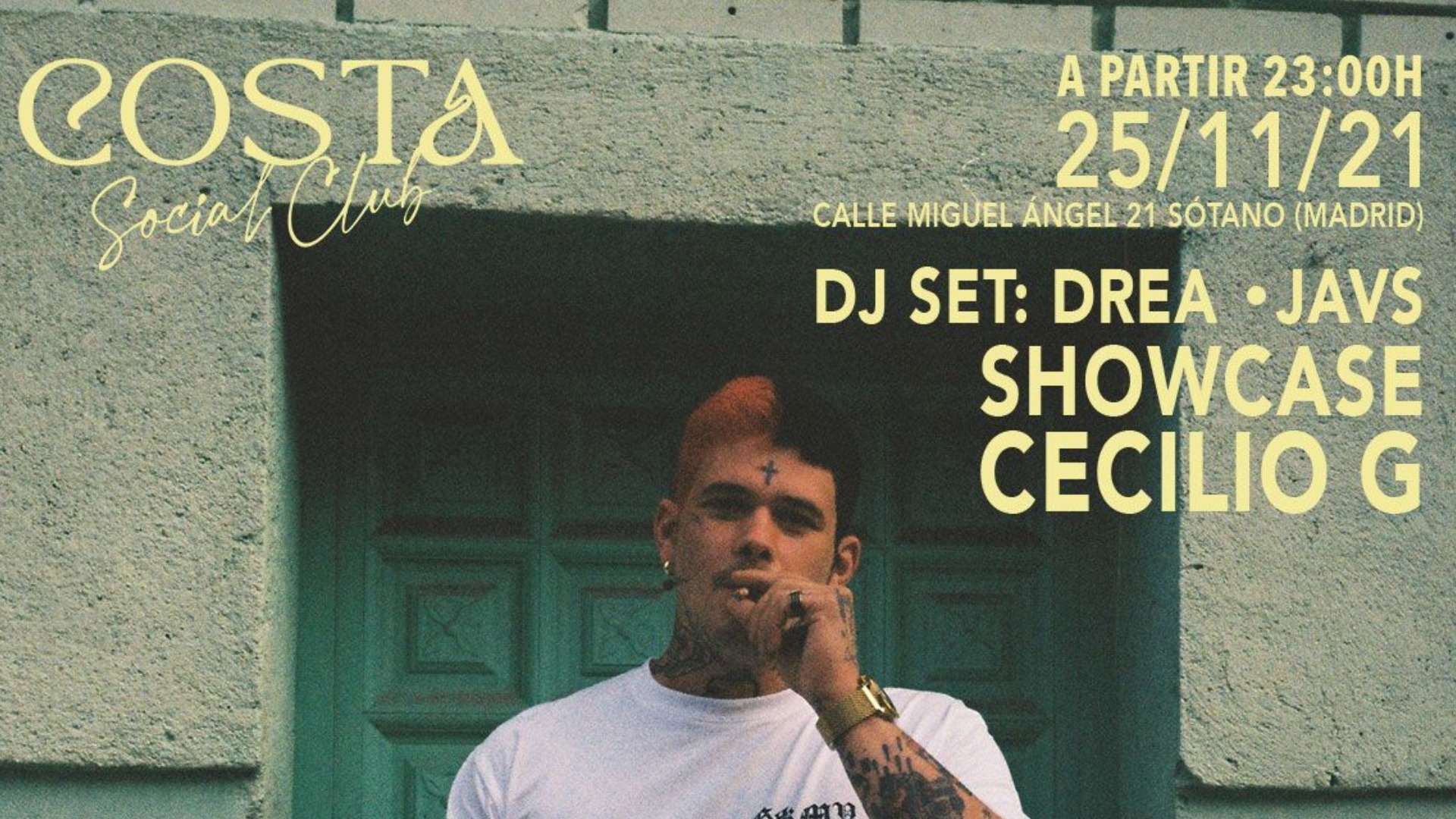 THURSDAY 25TH NOVEMBER "CECILIO G x GRIMEY"  @ COSTA SOCIAL CLUB image