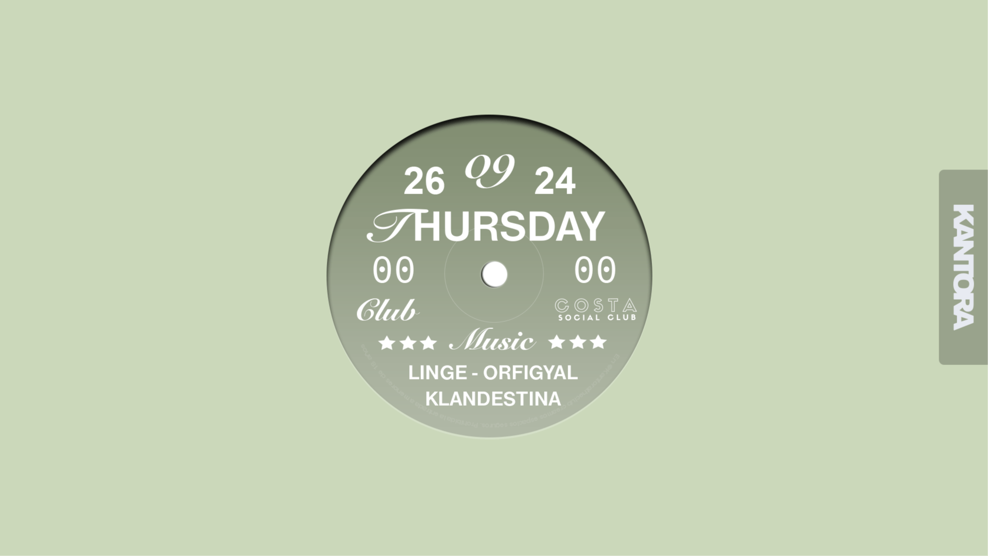 Thursday 26th "Kantora" @ Costa Social Club image