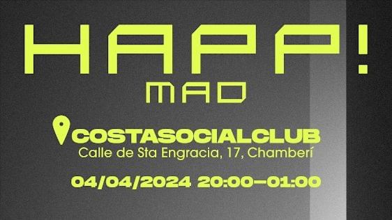 Couverture de l'événement Thursday 4th HAPP! @ Costa Social Club