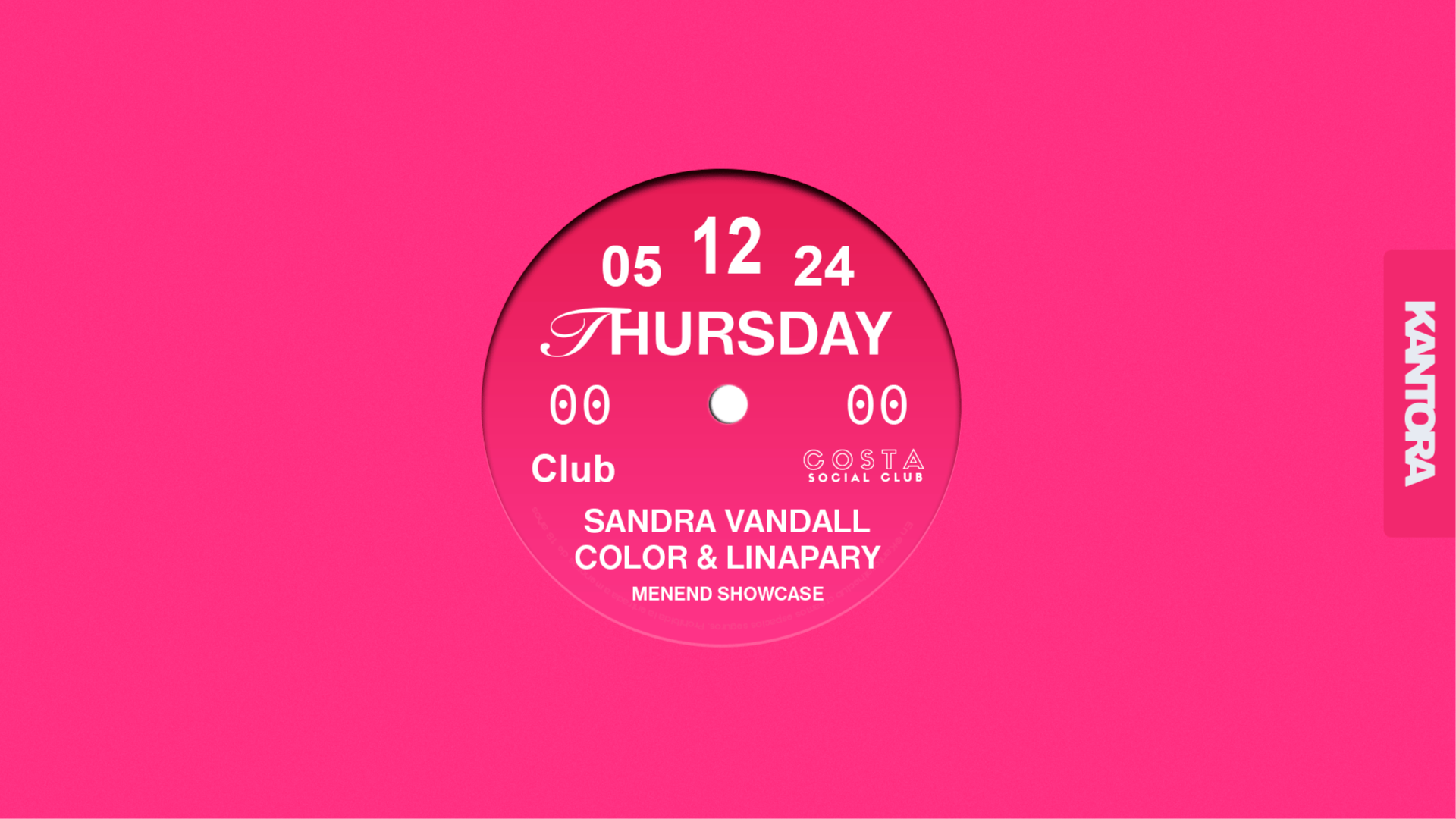 Thursday 5th "Kantora" @ Costa Social Club