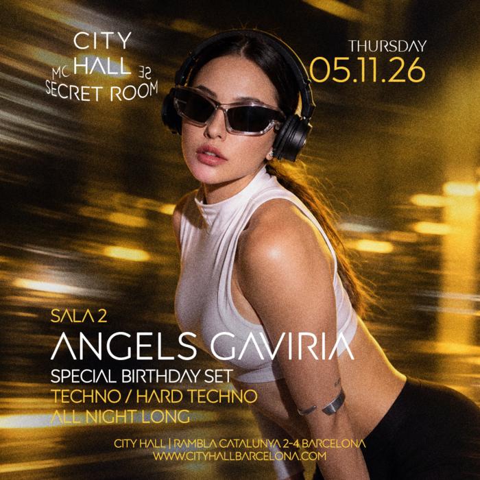 Cartel de THURSDAY ANGELS GAVIRIA l SECRET ROOM l TECHNO / HARD TECHNO ALL NIGHT LONG en City Hall