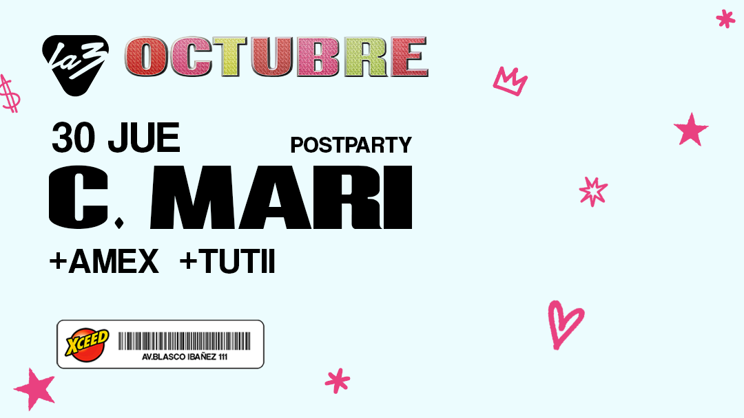 THURSDAY/JUEVES | POST PARTY C-MARÍ | C MARÍ DJ SET + TUTI + AMEX image