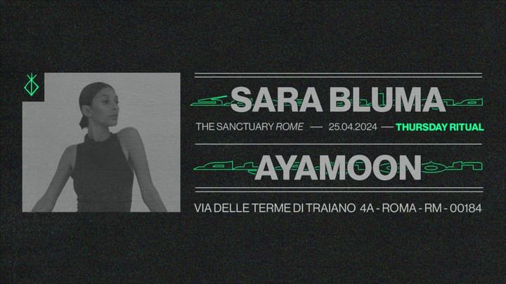 Cover for event: THURSDAY RITUALS  - Sara Bluma, Ayamoon 