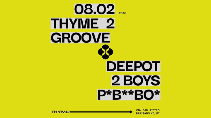 Cover for event: THYME 2 GROOVE