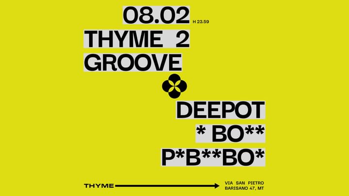 Cover for event: THYME 2 GROOVE