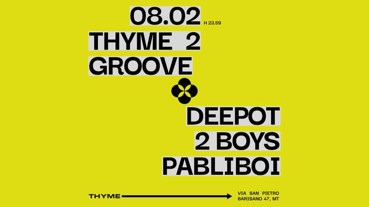 Cover for event: THYME 2 GROOVE