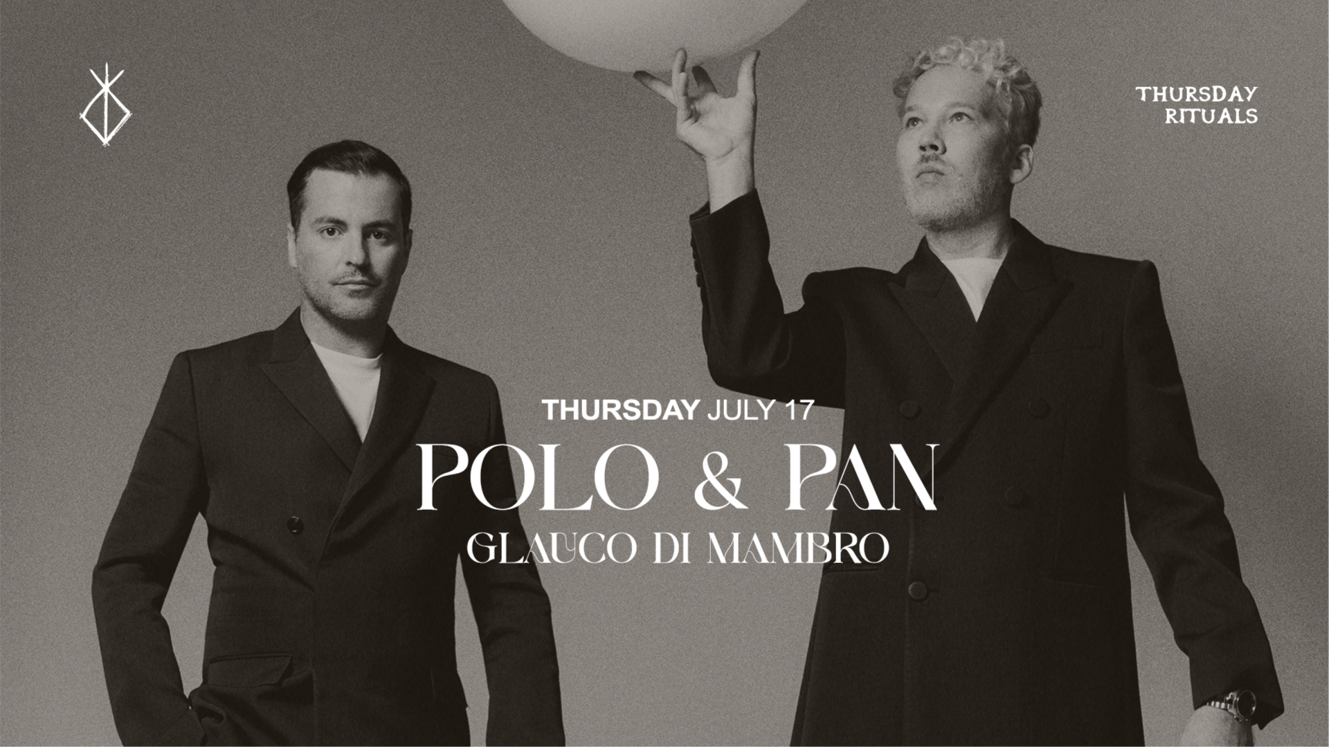 TICKETS AVAILABLE AT THE DOOR -Thursday Rituals- Polo & Pan DJ SET + Glauco Di Mambro  image