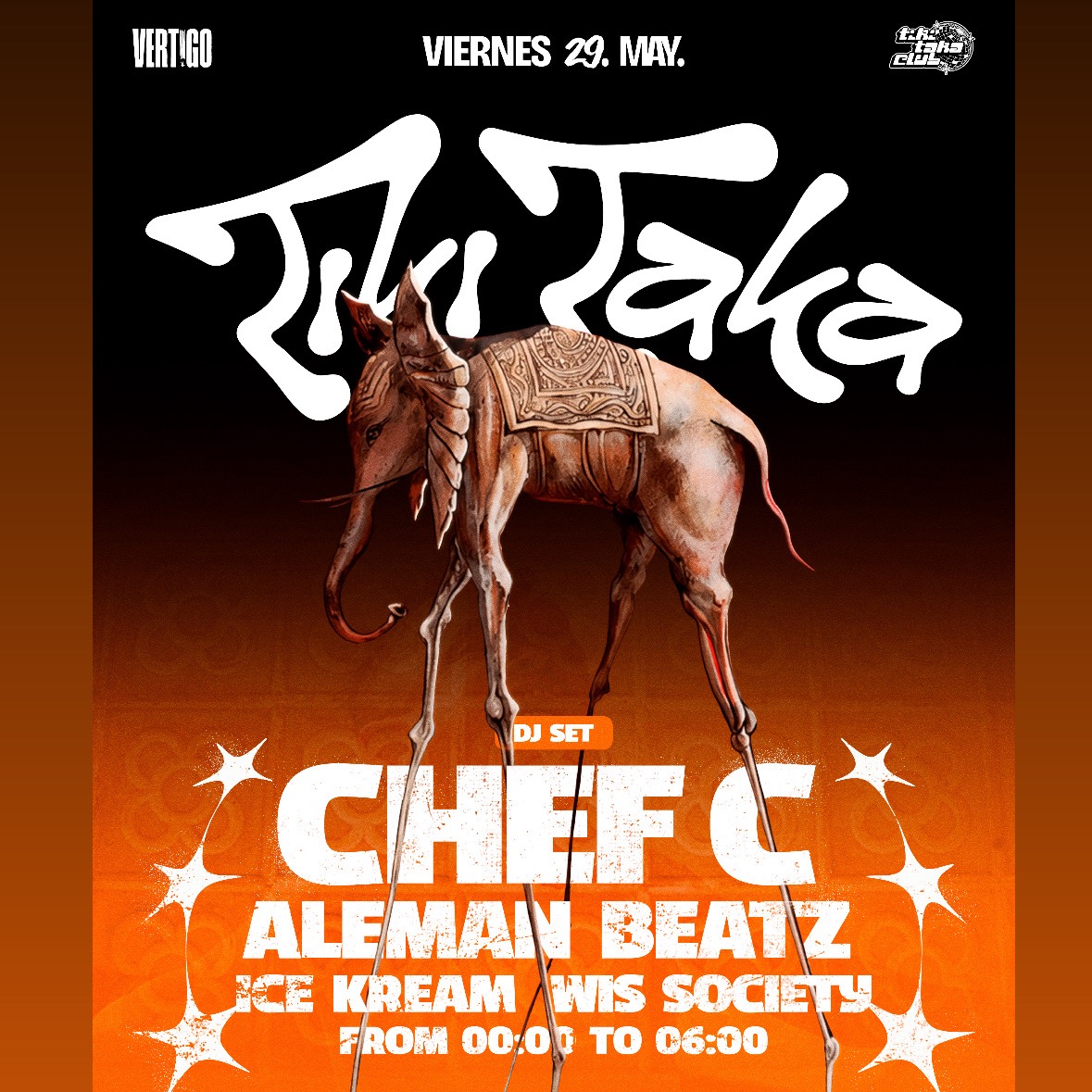 Tikitaka Club w// Chef C + Aleman Beatz + Ice Kream + Wis Society image
