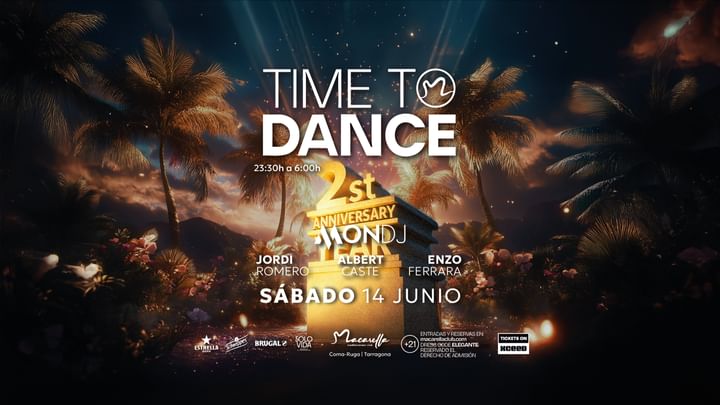 Cover for event: TIME TO DANCE "2º ANIVERSARIO" | SÁBADO 14 JUNIO