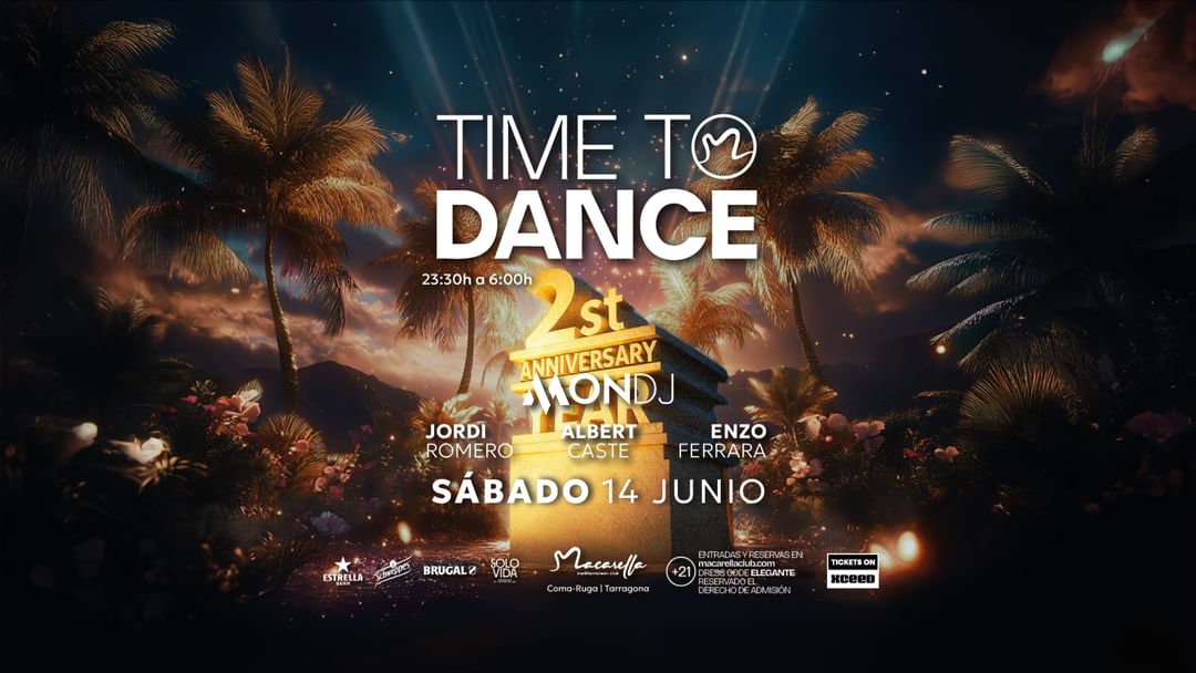 Couverture de l'événement TIME TO DANCE "2º ANIVERSARIO" | SÁBADO 14 JUNIO