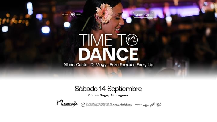 Cover for event: TIME TO DANCE | SÁBADO 14 SEPTIEMBRE