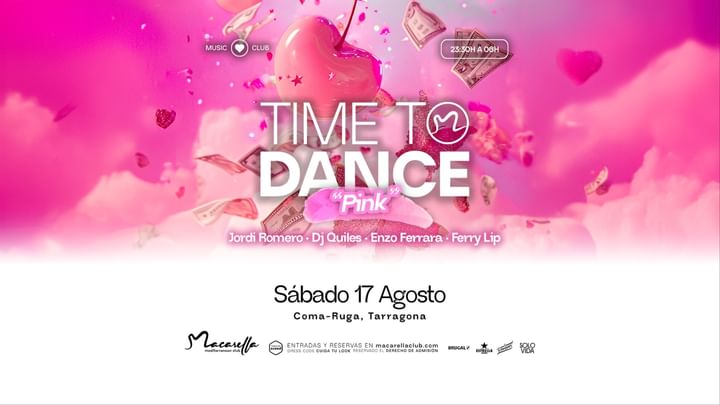 Cover for event: TIME TO DANCE | SÁBADO 17 AGOSTO