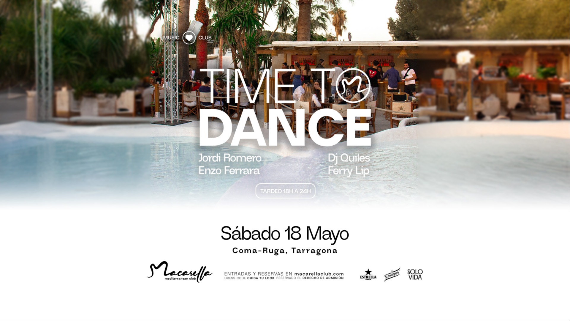 TIME TO DANCE | SÁBADO 18 MAYO | TARDEO image