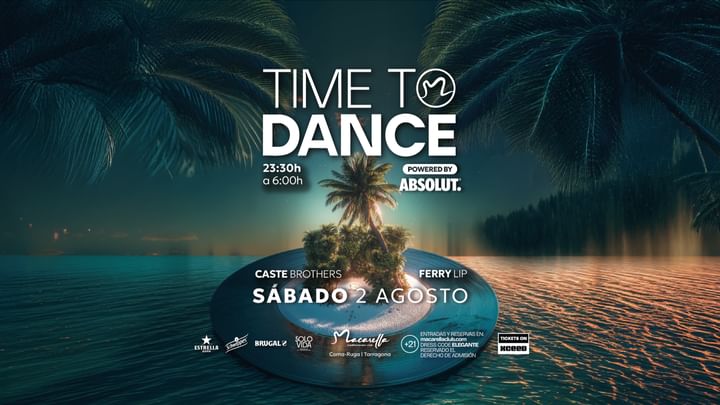 Cover for event: TIME TO DANCE | SÁBADO 2 AGOSTO