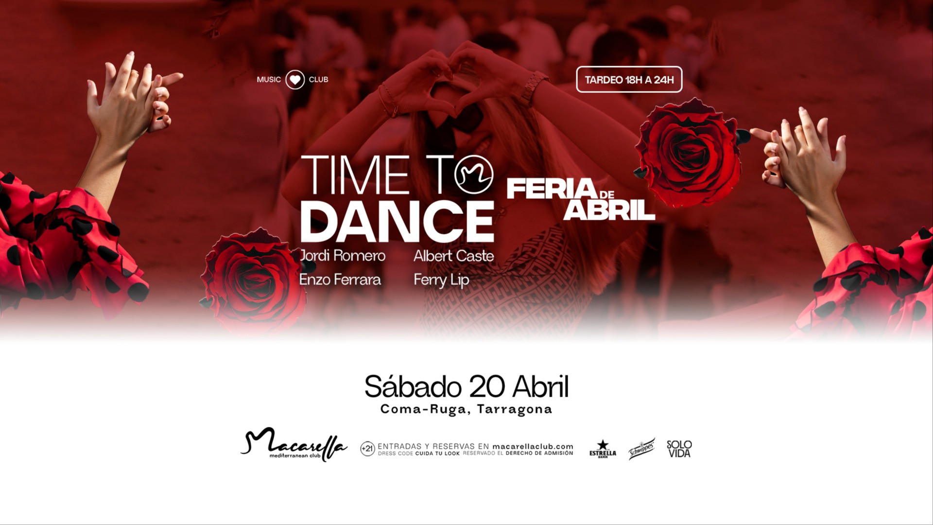 TIME TO DANCE | SÁBADO 20 ABRIL | TARDEO