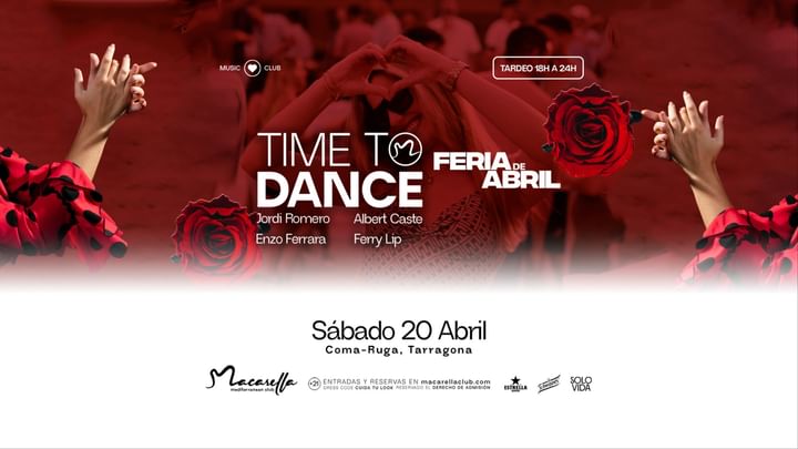 Cover for event: TIME TO DANCE | SÁBADO 20 ABRIL | TARDEO